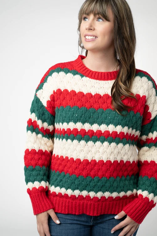 PREORDER  Michelle Mae | Christmas Stripes Sweater