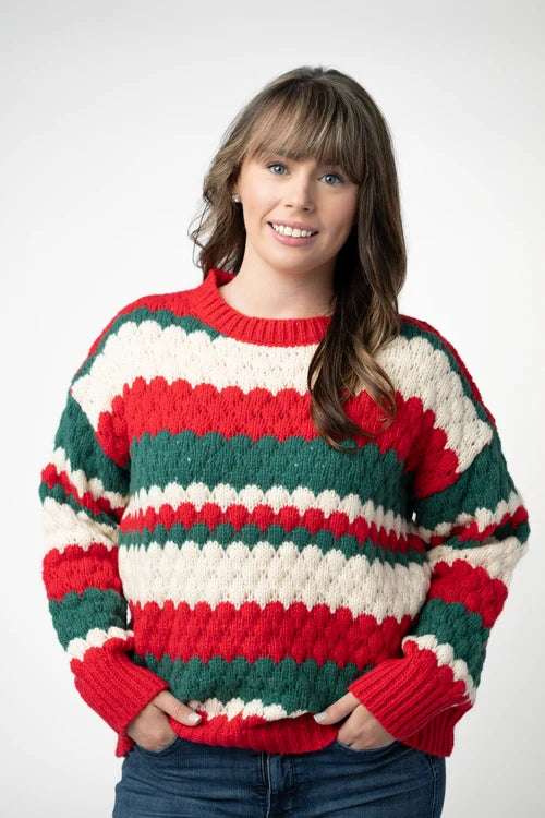 PREORDER  Michelle Mae | Christmas Stripes Sweater