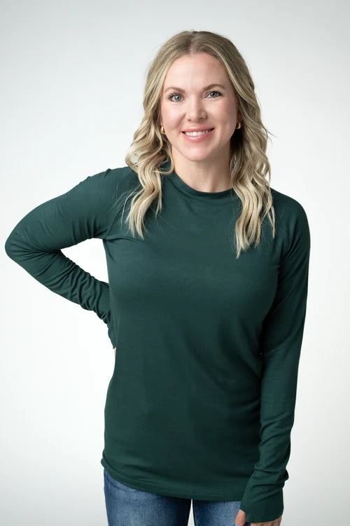 PREORDER  Michelle Mae | Blair Long Sleeve Top | Evergreen