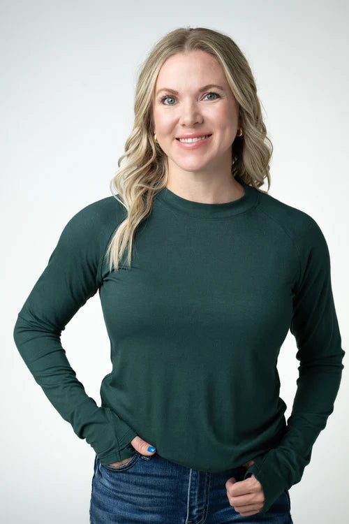 PREORDER  Michelle Mae | Blair Long Sleeve Top | Evergreen