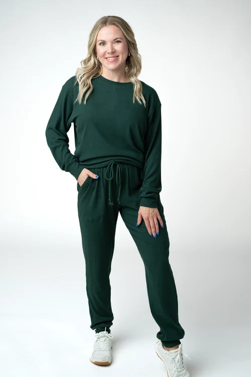 PREORDER  Michelle Mae | Corrine Joggers | Evergreen