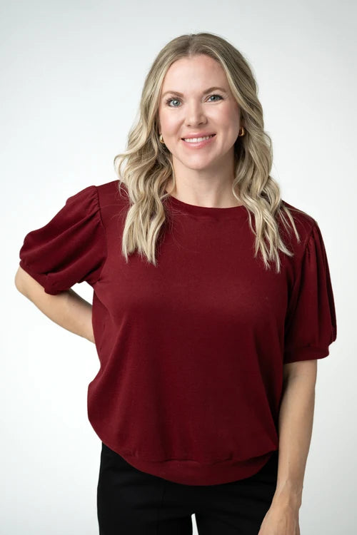 PREORDER  Michelle Mae | Katie Cozy Top | Cranberry