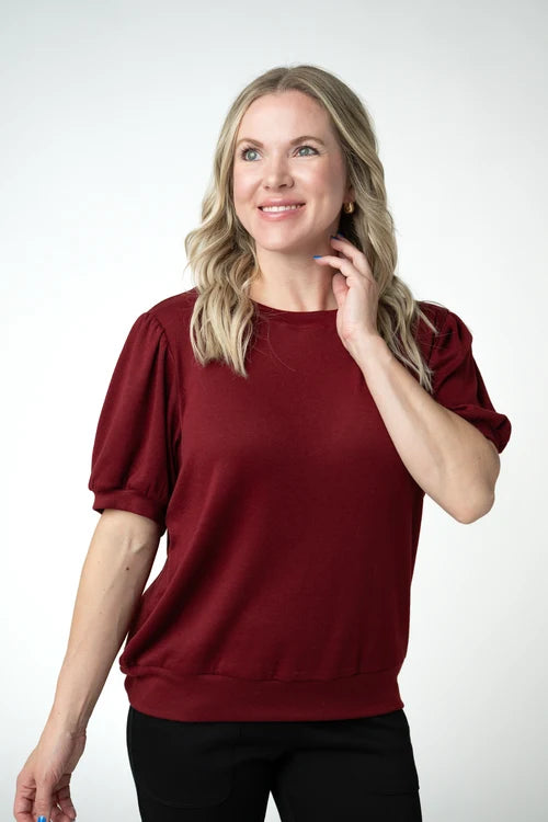 PREORDER  Michelle Mae | Katie Cozy Top | Cranberry
