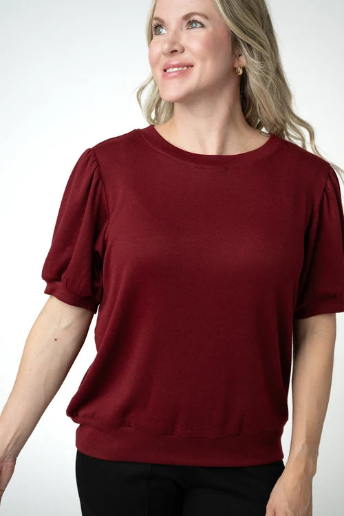PREORDER  Michelle Mae | Katie Cozy Top | Cranberry