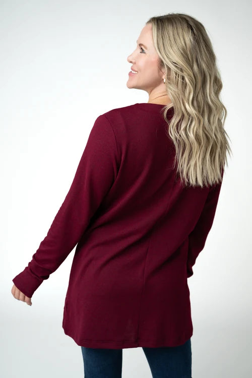 PREORDER  Michelle Mae | Cori Cardigan | Cranberry