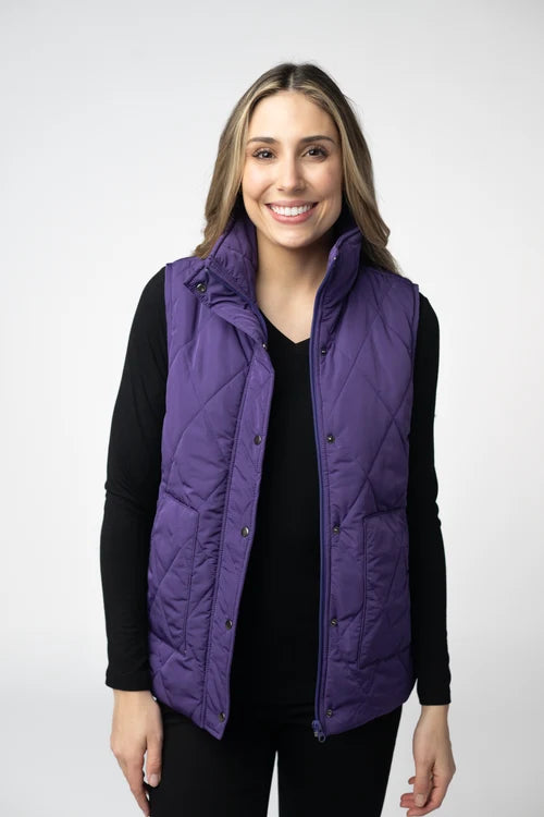 PREORDER  Michelle Mae | Remy Zip Up Vest | Purple
