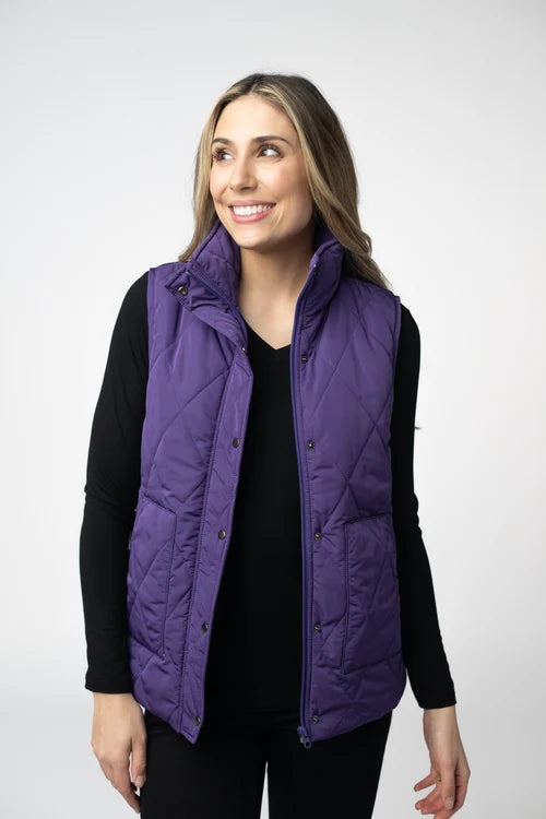 PREORDER  Michelle Mae | Remy Zip Up Vest | Purple