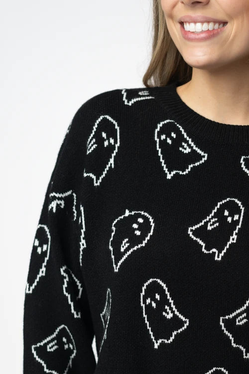 PREORDER  Michelle Mae | Ghost Pullover | Midnight Ghosts