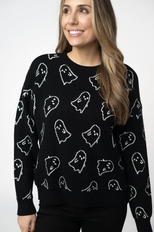 PREORDER  Michelle Mae | Ghost Pullover | Midnight Ghosts