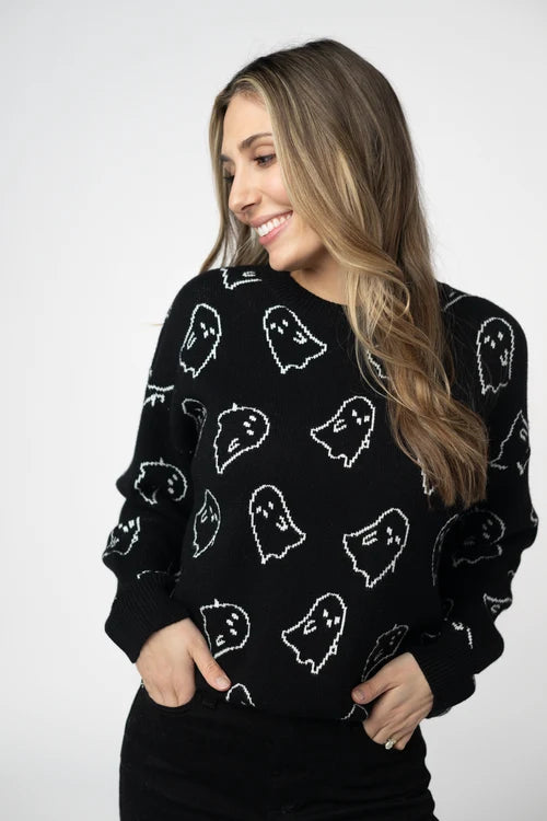 PREORDER  Michelle Mae | Ghost Pullover | Midnight Ghosts