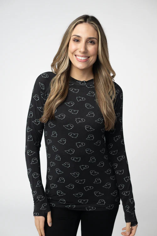 PREORDER  Michelle Mae | Blair Long Sleeve Top | Midnight Ghosts