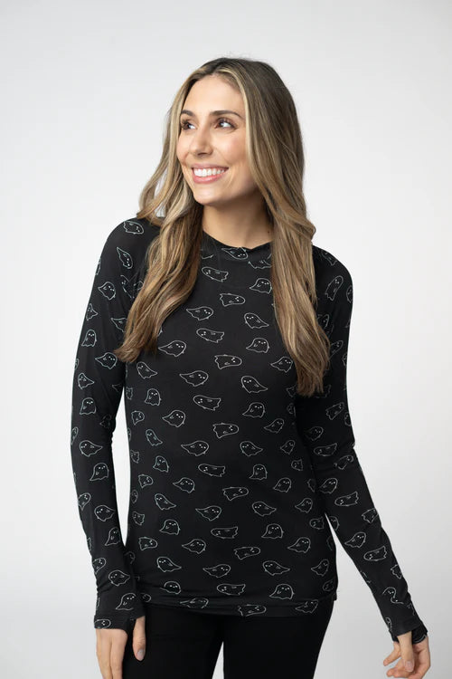 PREORDER  Michelle Mae | Blair Long Sleeve Top | Midnight Ghosts
