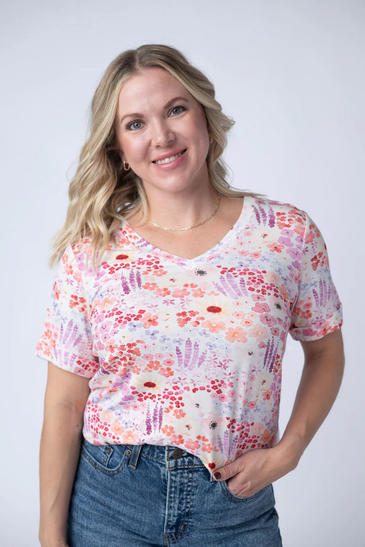 Michelle Mae | Sophie Tee | Coral Sunset Floral