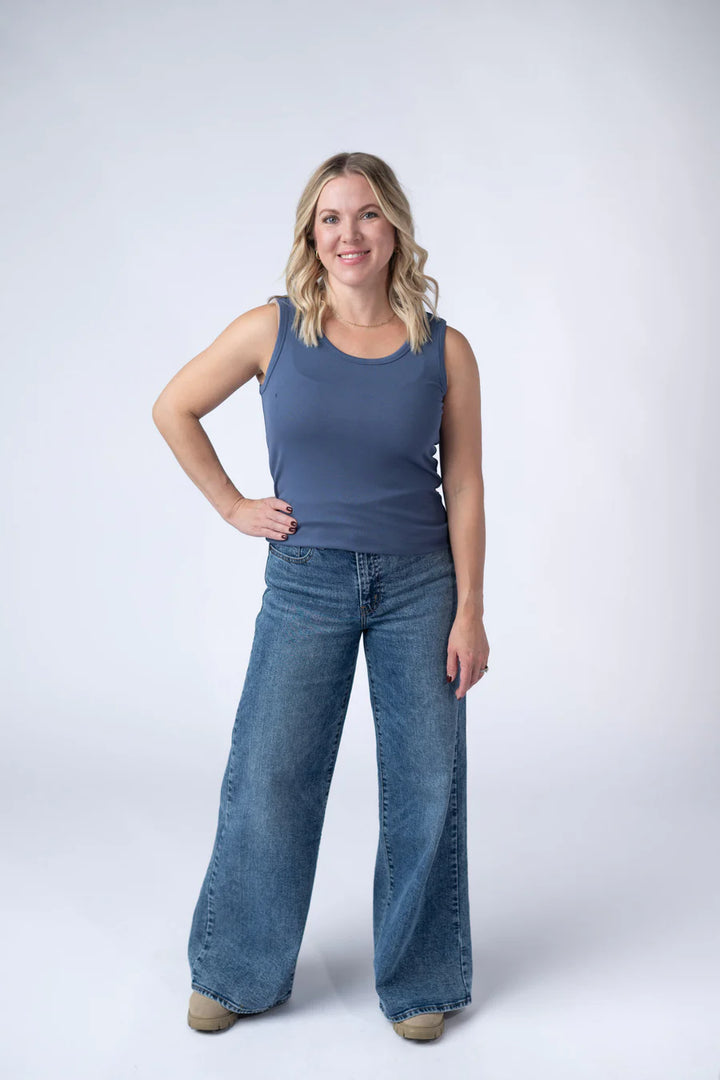 Michelle Mae | Ava Tank | Blue