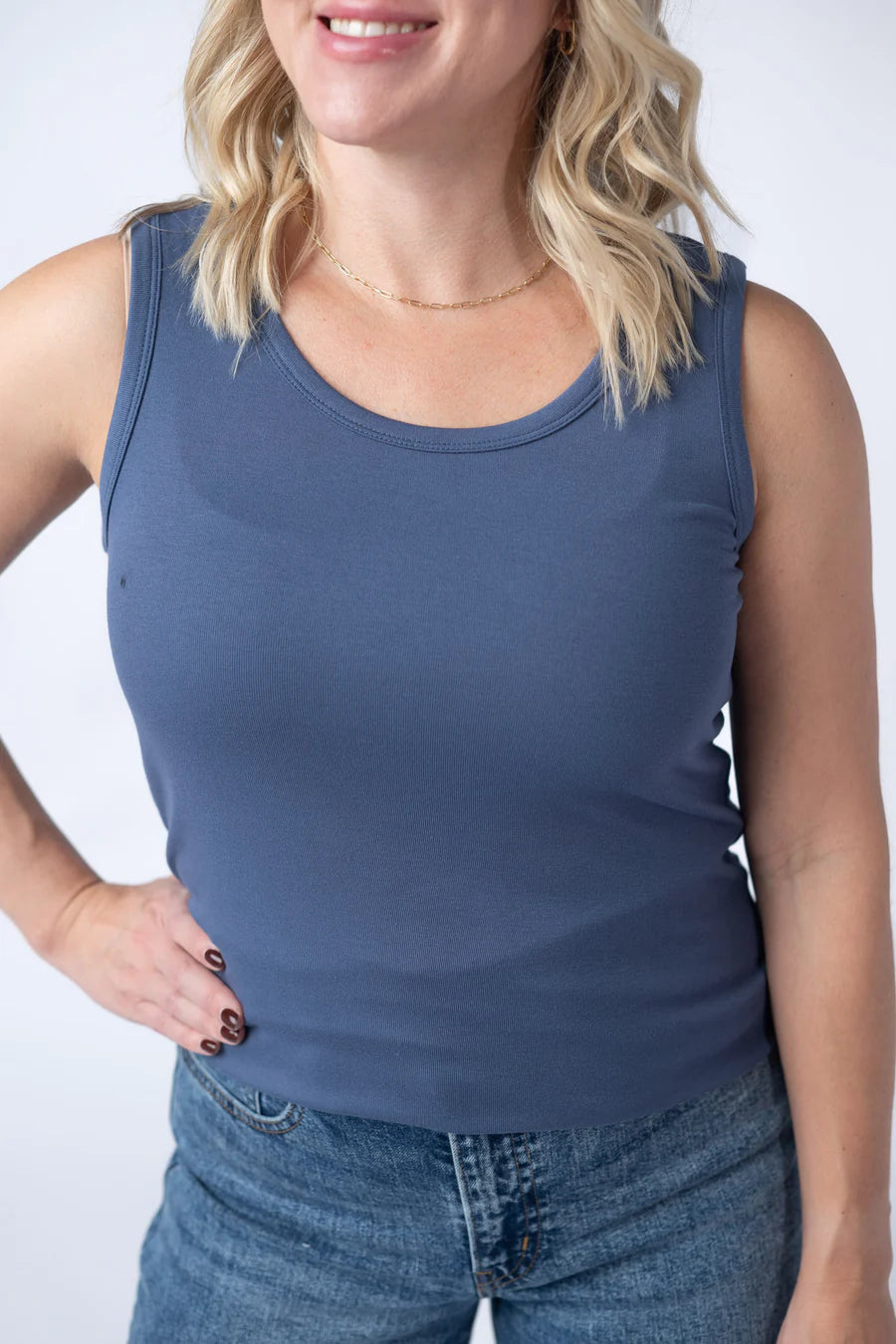 Michelle Mae | Ava Tank | Blue