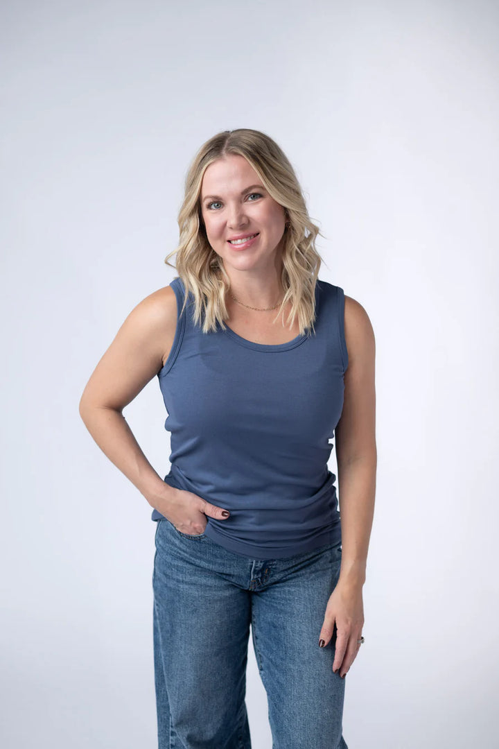 Michelle Mae | Ava Tank | Blue