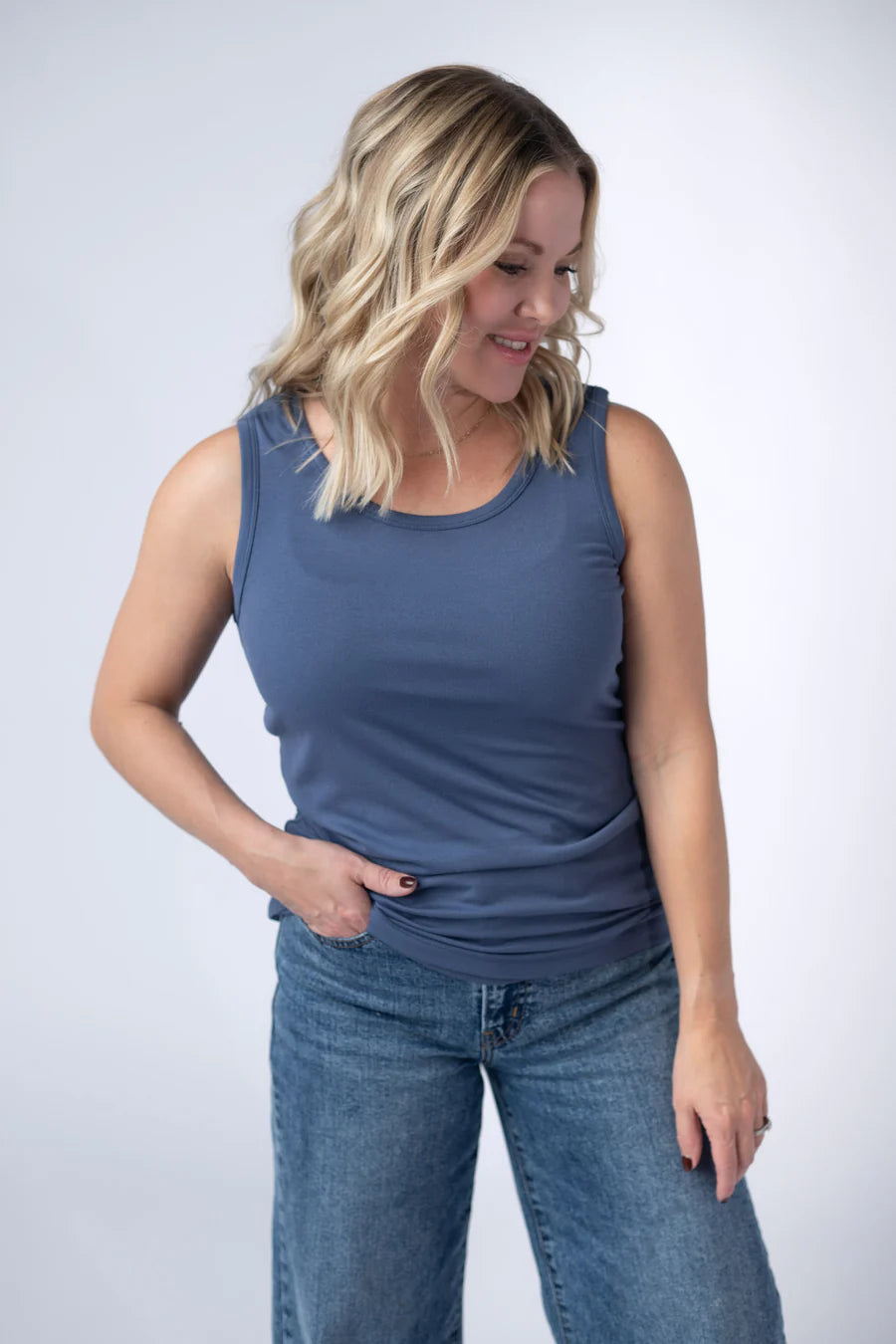 Michelle Mae | Ava Tank | Blue