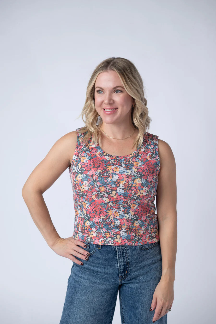 Michelle Mae | Ava Tank | Bright Floral