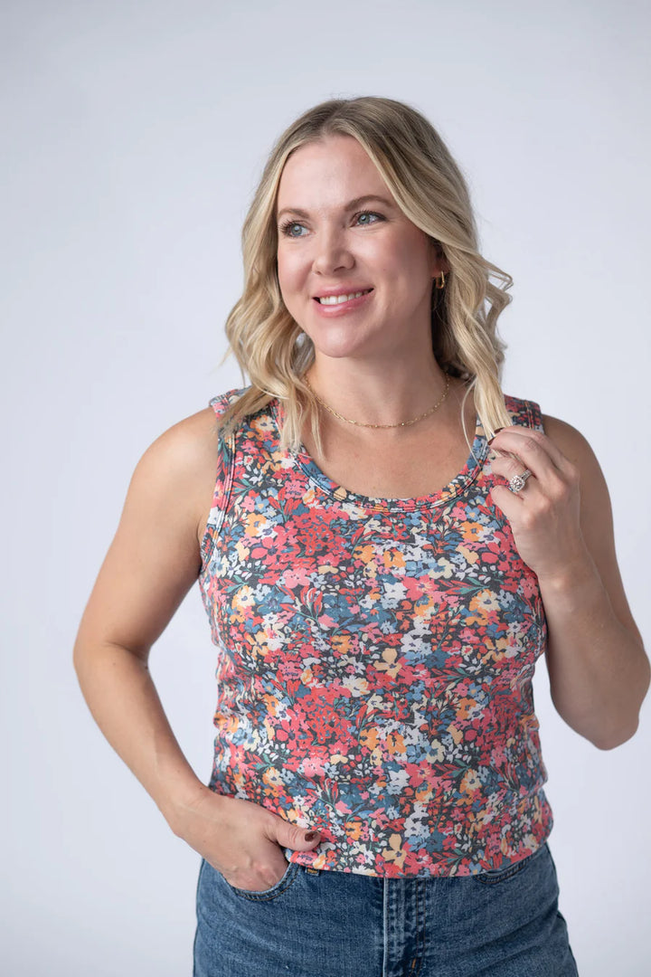 Michelle Mae | Ava Tank | Bright Floral
