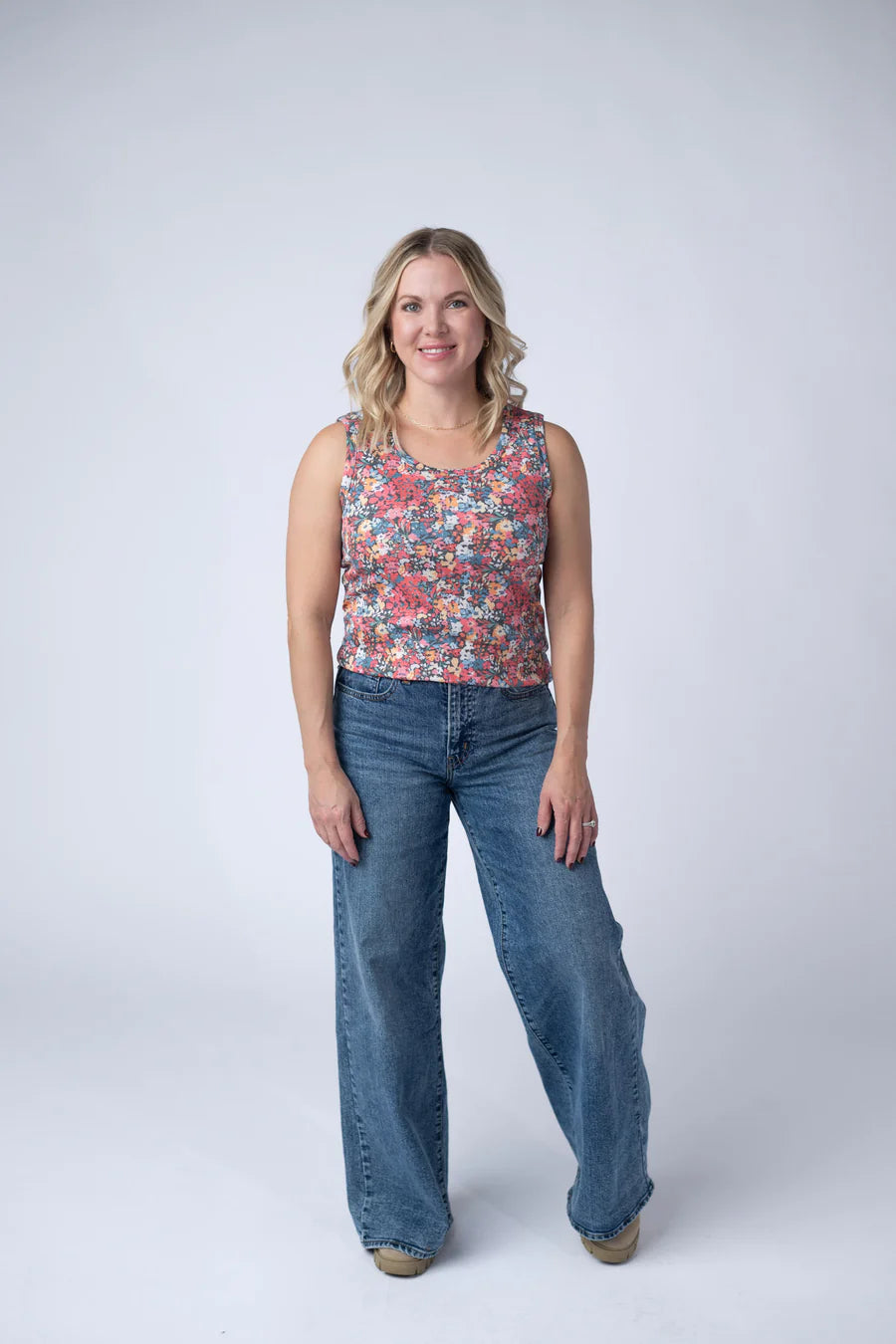 Michelle Mae | Ava Tank | Bright Floral