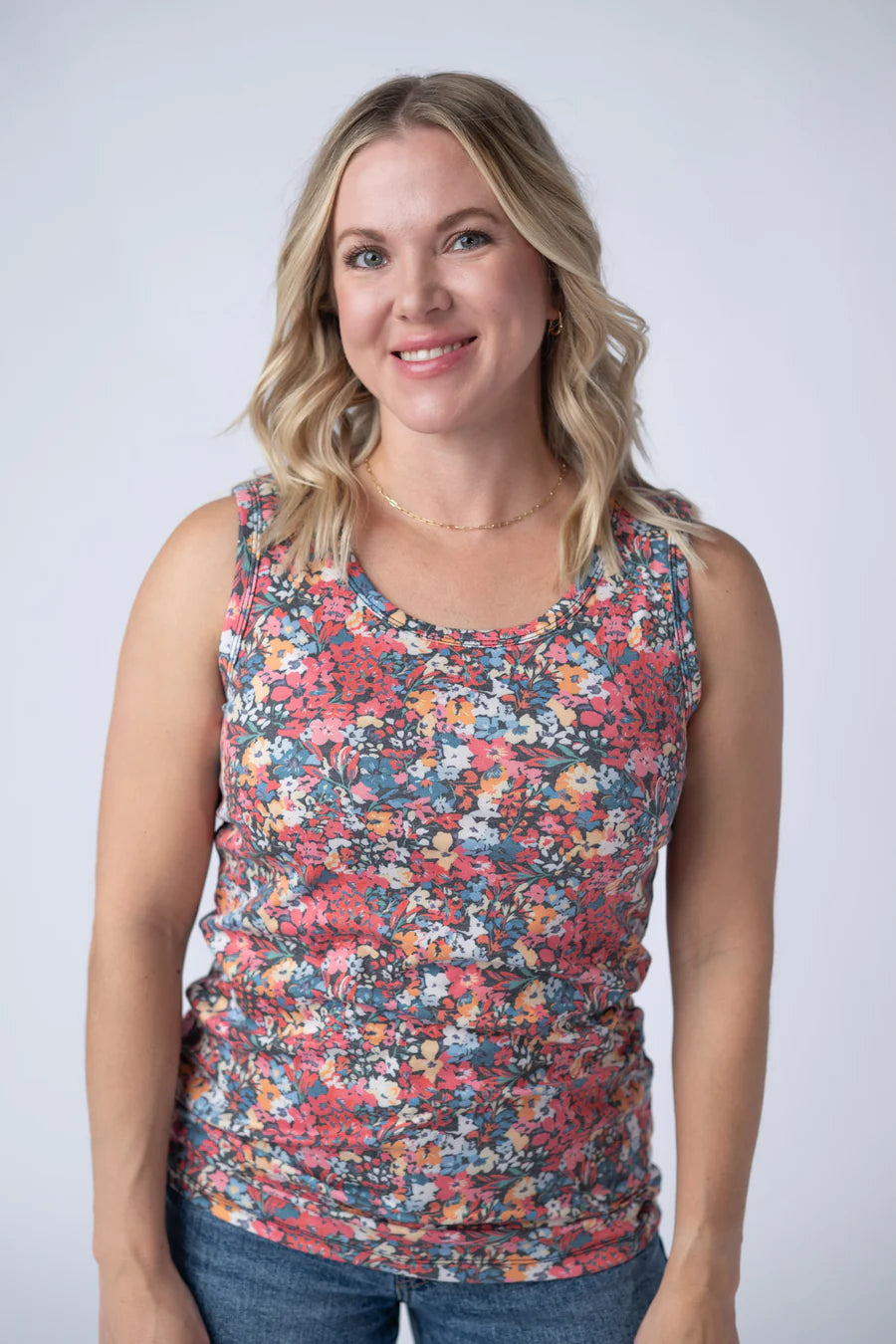 Michelle Mae | Ava Tank | Bright Floral