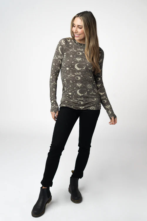 PREORDER  Michelle Mae | Blair Long Sleeve Top | Celestial Nights