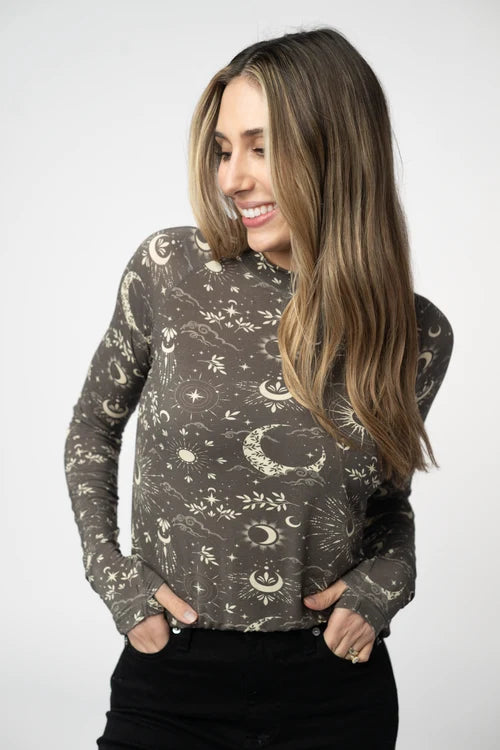 PREORDER  Michelle Mae | Blair Long Sleeve Top | Celestial Nights