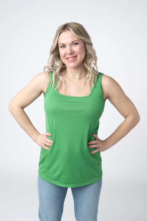PREORDER  Michelle Mae | Rachel Ribbed Tank | Kelly Green