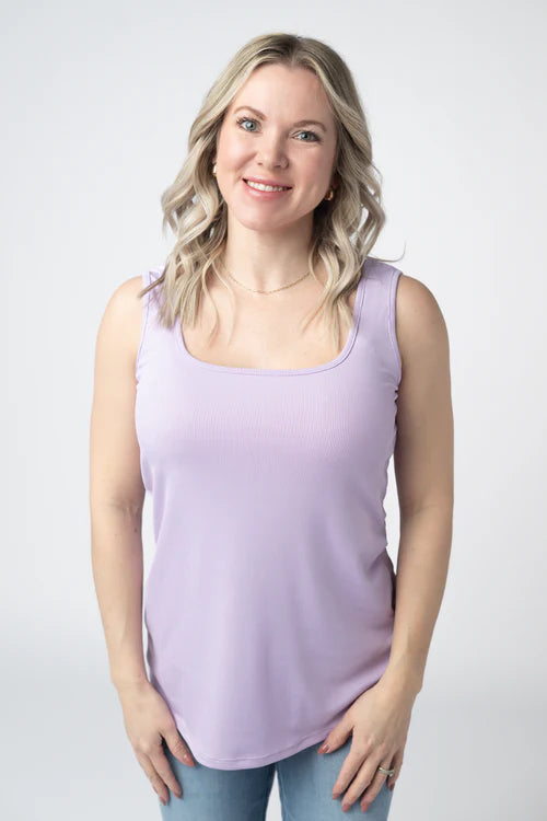 Michelle Mae | Rachel Ribbed Tank | Lavender