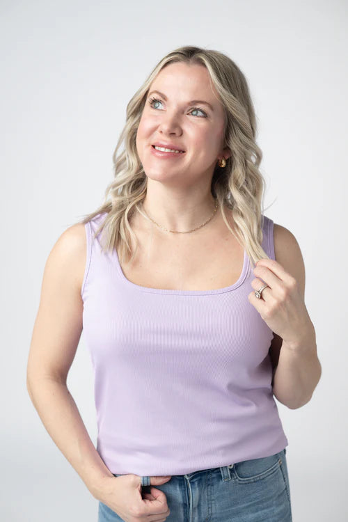 Michelle Mae | Rachel Ribbed Tank | Lavender