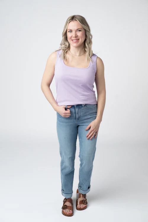Michelle Mae | Rachel Ribbed Tank | Lavender