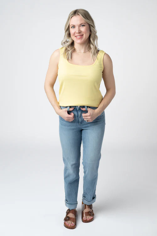 PREORDER  Michelle Mae | Rachel Ribbed Tank | Yellow