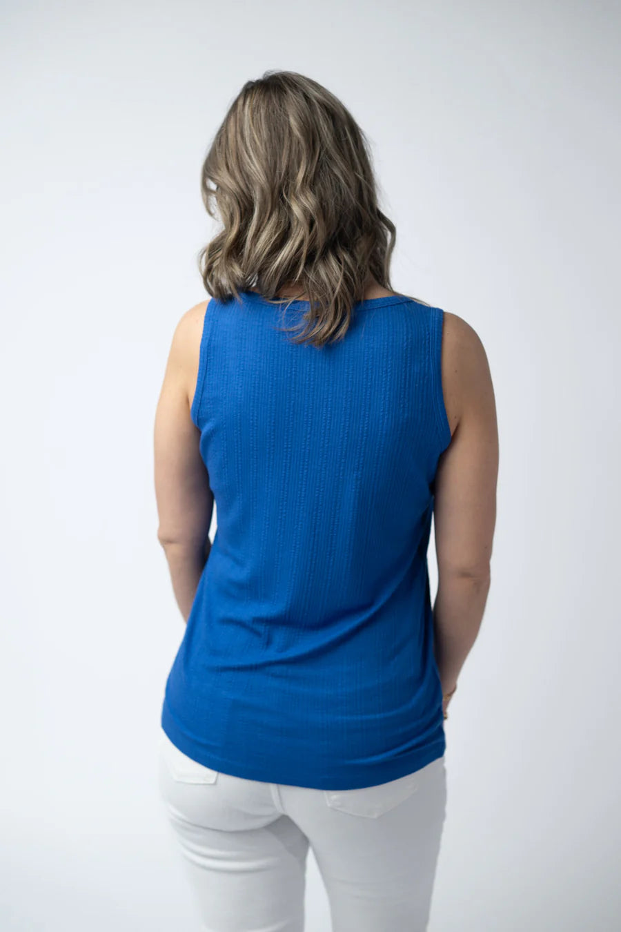 PREORDER  Michelle Mae | Mila Zipper Tank | Royal Blue