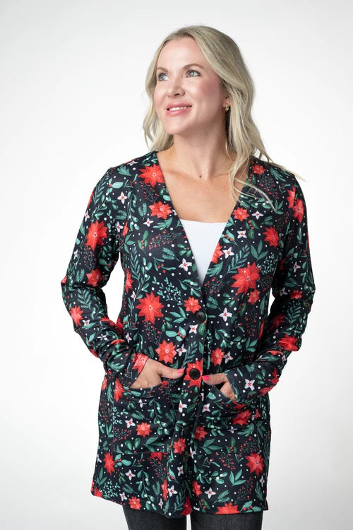 PREORDER  Michelle Mae | Cori Cardigan | Pointsettia Nights