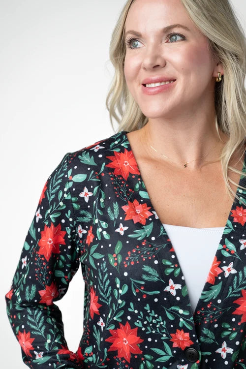 PREORDER  Michelle Mae | Cori Cardigan | Pointsettia Nights