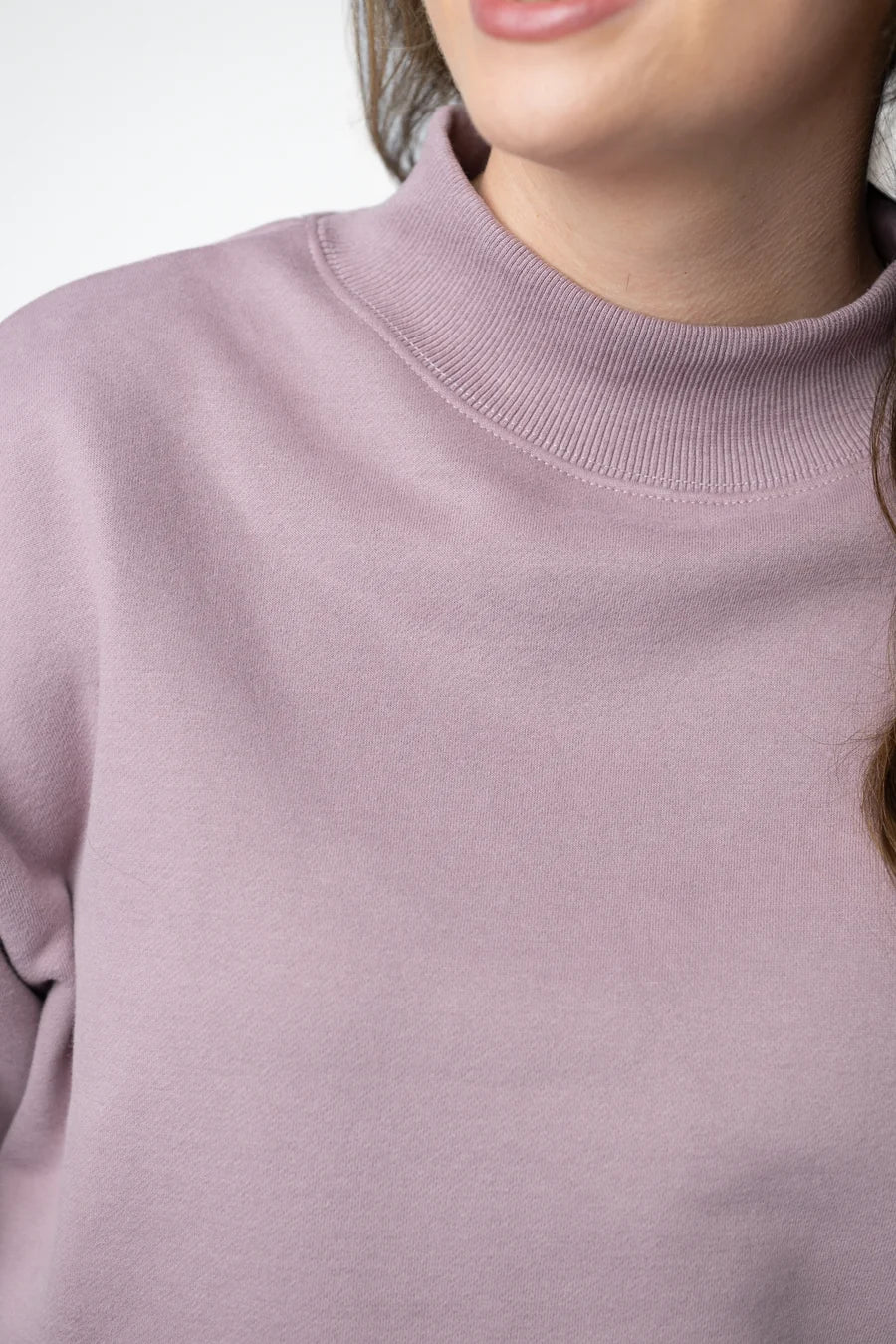 PREORDER  Michelle Mae | Marley Mock Neck Sweatshirt | Mauve