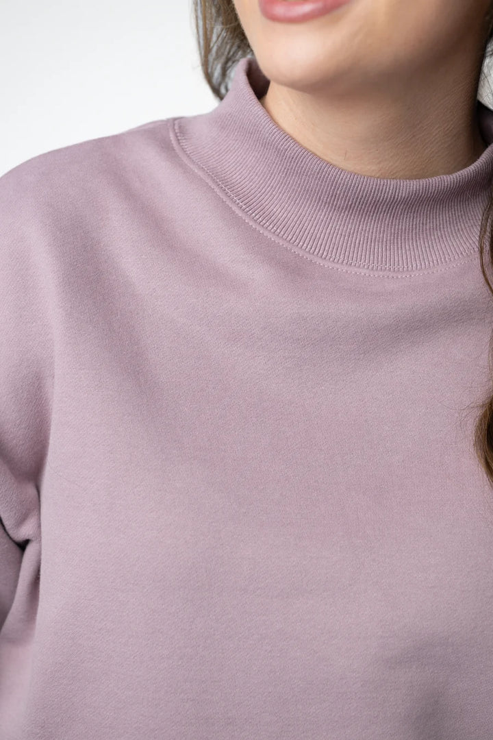 PREORDER  Michelle Mae | Marley Mock Neck Sweatshirt | Mauve