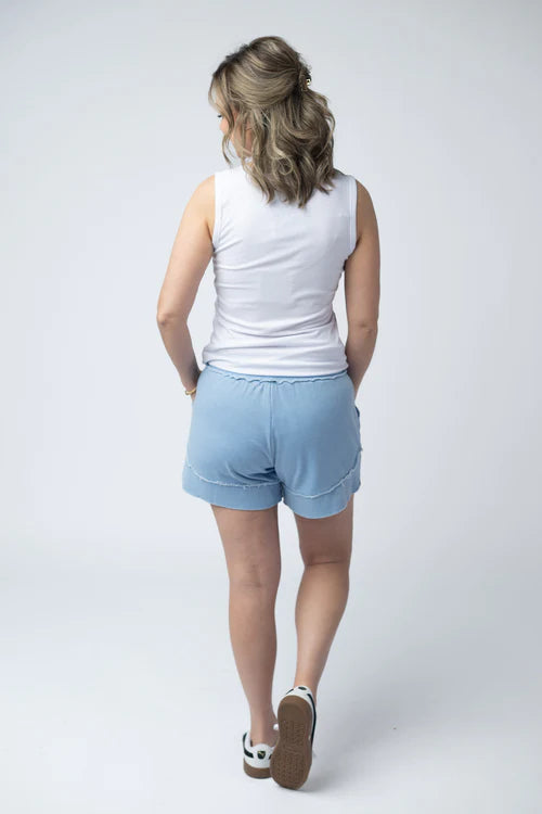 Michelle Mae | Stevie Shorts | Dusty Blue
