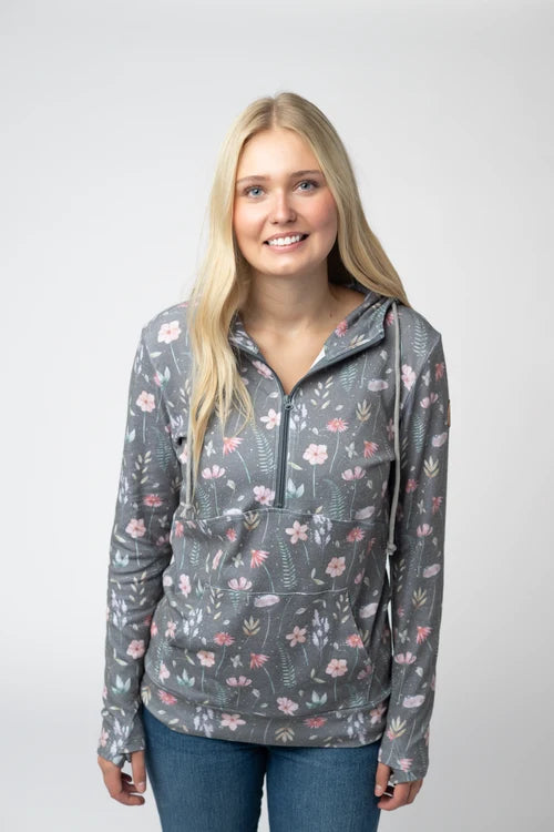 Michelle Mae | Classic HalfZip Hoodie | Wildflower Meadow