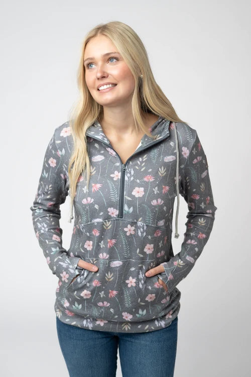 Michelle Mae | Classic HalfZip Hoodie | Wildflower Meadow