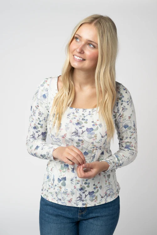 PREORDER  Michelle Mae | Alyssa Long Sleeve Top | Olive Meadow