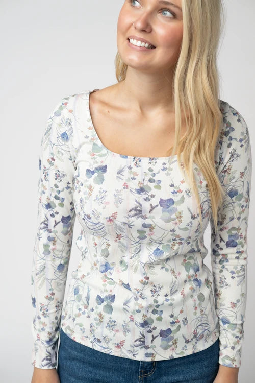PREORDER  Michelle Mae | Alyssa Long Sleeve Top | Olive Meadow