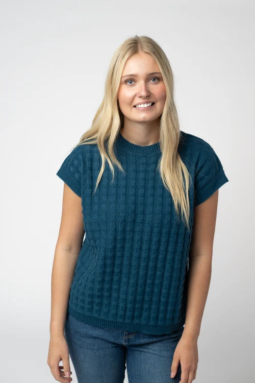Michelle Mae | Kelly Knitted Top | Teal