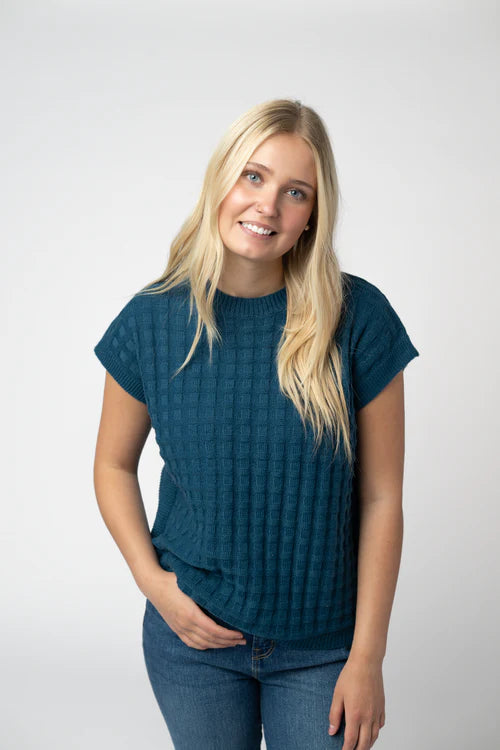 Michelle Mae | Kelly Knitted Top | Teal