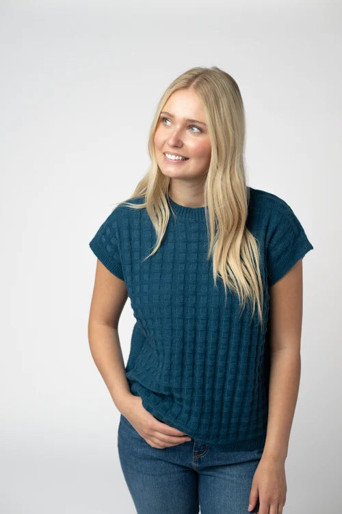 Michelle Mae | Kelly Knitted Top | Teal