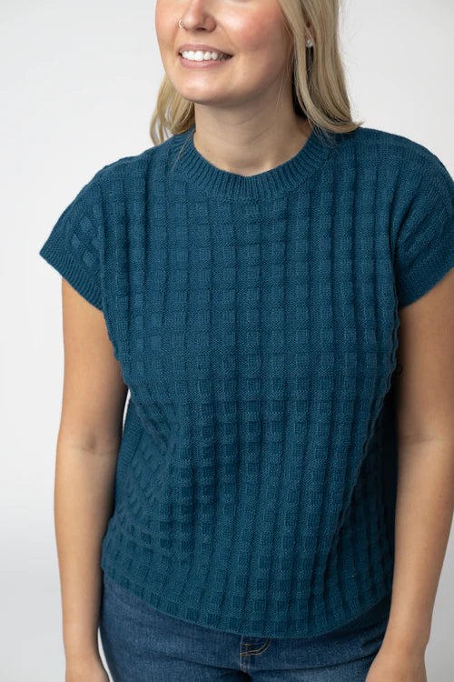Michelle Mae | Kelly Knitted Top | Teal