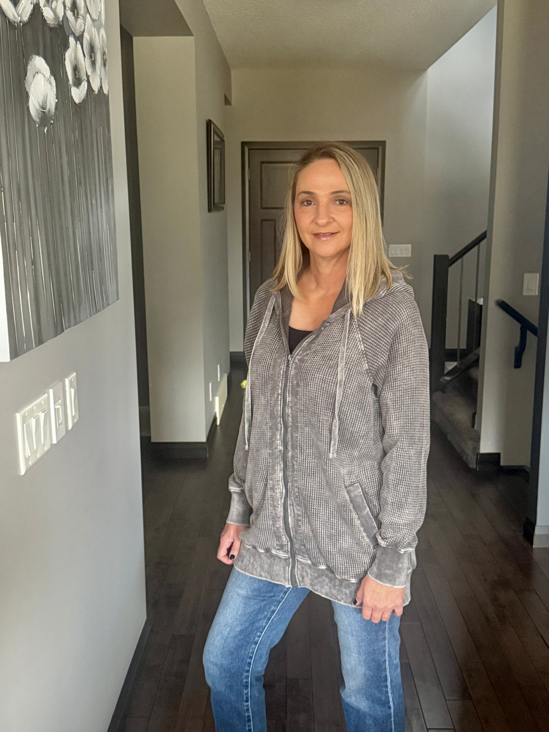 Oversized Waffle Full Zip | Urban Chic