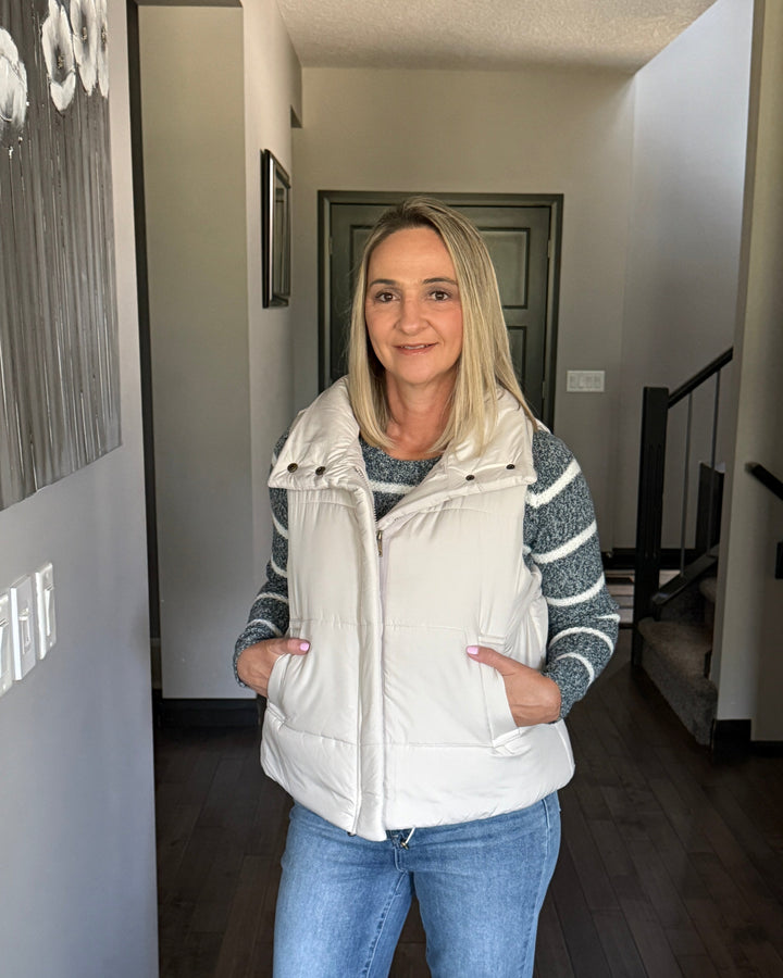 Alpine Puffer Vest | Sand Beige