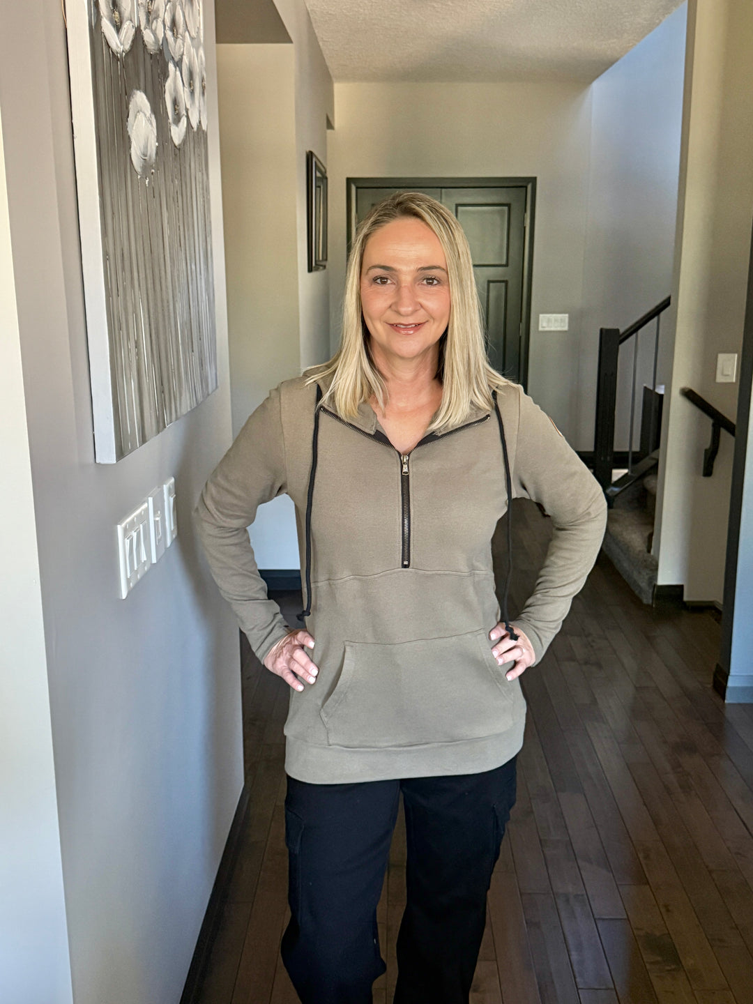 Michelle Mae | Classic HalfZip Hoodie | Olive