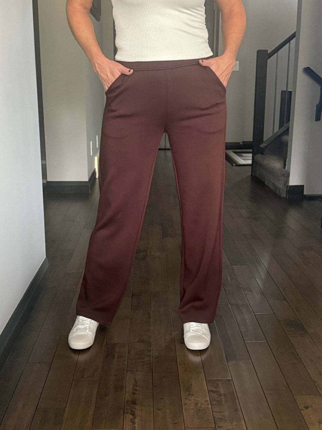 UltraComfy Wide Leg Pants | Brown